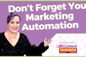 don't forget your marketing automation