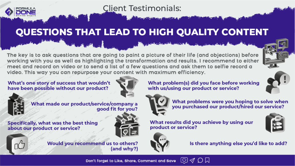 client testimonials questions with Jenn Neal