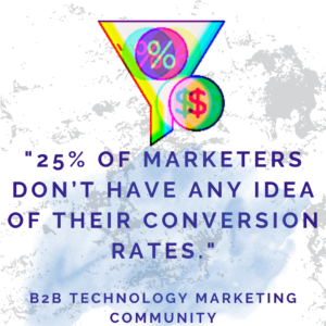 25% of marketers don’t have any idea of their conversion rates.
B2B Technology Marketing Community
Online Lead Generation with Jenn Neal